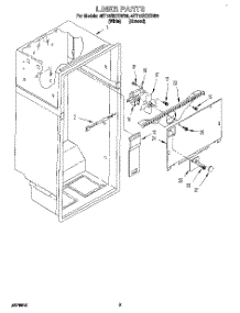02 - Liner parts for Whirlpool Refrigerator 4ET18ZKXBW00 from AppliancePartsPros.com