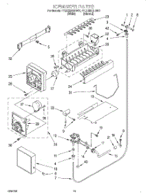 12 - Icemaker, Lit / Optional parts for Whirlpool Refrigerator 4YED25DQDW01 from AppliancePartsPros.com