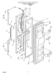 06 - Freezer Door parts for Whirlpool Refrigerator 3XARG458GD01 from AppliancePartsPros.com
