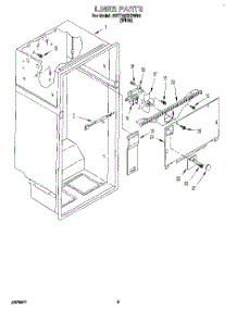 02 - Liner parts for Whirlpool Refrigerator 3VET19ZKBW00 from AppliancePartsPros.com