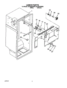 02 - Liner parts for Whirlpool Refrigerator 3ET22DKXBN00 from AppliancePartsPros.com