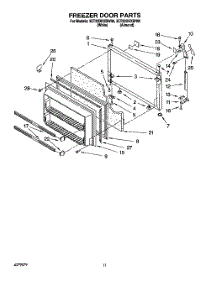 07 - Freezer Door parts for Whirlpool Refrigerator 3ET22DKXBN00 from AppliancePartsPros.com