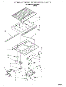 03 - Compartment Separator parts for Whirlpool Refrigerator 3VET19ZKBW00 from AppliancePartsPros.com