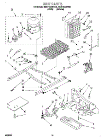09 - Unit parts for Whirlpool Refrigerator 4ED27DQXBW00 from AppliancePartsPros.com