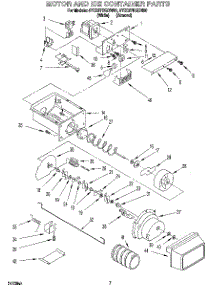 05 - Motor And Ice Container parts for Whirlpool Refrigerator 4YED27DQDW00 from AppliancePartsPros.com