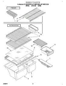 05 - Shelf, Lit / Optional parts for Whirlpool Refrigerator 3ET16NKXDG00 from AppliancePartsPros.com
