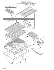 05 - Shelf, Lit / Optional parts for Whirlpool Refrigerator 4ET16NKXEN00 from AppliancePartsPros.com