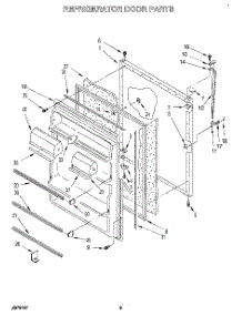 07 - Refrigerator Door, Lit / Optional parts for Whirlpool Refrigerator 4ET18ZKXAW00 from AppliancePartsPros.com