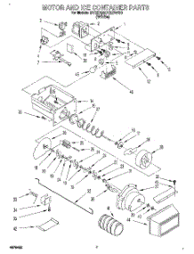 05 - Motor And Ice Container parts for Whirlpool Refrigerator 3VED29DQBW00 from AppliancePartsPros.com