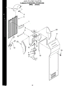 10 - Air Flow parts for Whirlpool Refrigerator 4YED27DQDW00 from AppliancePartsPros.com