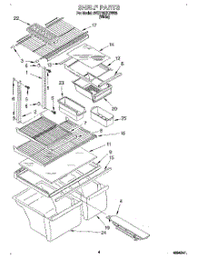 03 - Shelf parts for Whirlpool Refrigerator 3VET19ZKDW02 from AppliancePartsPros.com