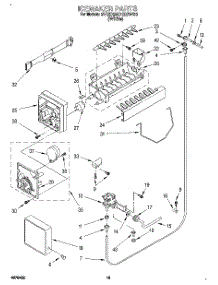 12 - Icemaker, Lit / Optional parts for Whirlpool Refrigerator 3VED29DQBW00 from AppliancePartsPros.com