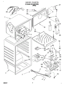 05 - Liner parts for Whirlpool Refrigerator 3VET19ZKDW02 from AppliancePartsPros.com