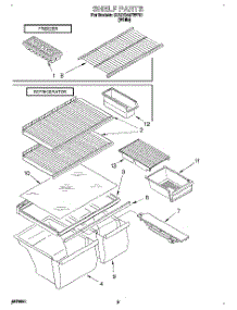 05 - Shelf, Lit / Optional parts for Whirlpool Refrigerator 3XARG457WP01 from AppliancePartsPros.com
