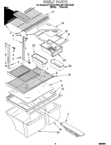 03 - Shelf parts for Whirlpool Refrigerator 4ET18ZKXDW01 from AppliancePartsPros.com