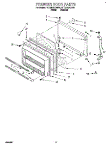 07 - Freezer Door, Lit / Optional parts for Whirlpool Refrigerator 3ET22DKXDN00 from AppliancePartsPros.com