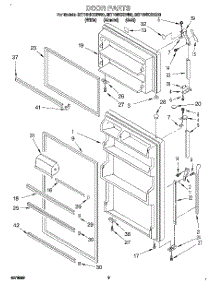 02 - Door parts for Whirlpool Refrigerator 3ET16NKXBG00 from AppliancePartsPros.com