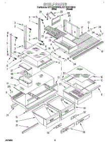 04 - Shelf, Lit / Optional parts for Whirlpool Refrigerator 3ET18DKXBN00 from AppliancePartsPros.com