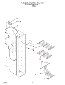 03 - Freezer Liner parts for Whirlpool Refrigerator 3XARG478GF00 from AppliancePartsPros.com
