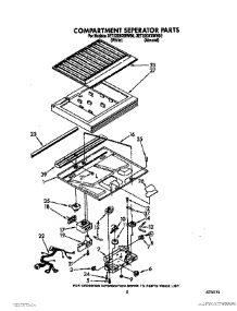 05 - Compartment Separator parts for Whirlpool Refrigerator 3ET22DKXWW00 from AppliancePartsPros.com