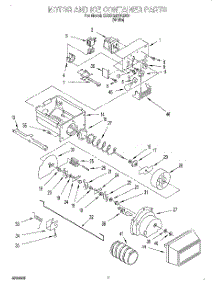 04 - Motor And Ice Container parts for Whirlpool Refrigerator 3XARG458GD00 from AppliancePartsPros.com