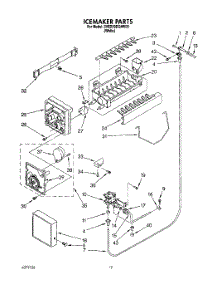 12 - Ice Maker, Lit / Optional parts for Whirlpool Refrigerator 3VED29DQAW00 from AppliancePartsPros.com