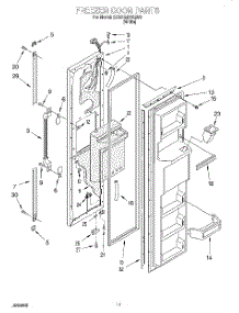 06 - Freezer Door parts for Whirlpool Refrigerator 3XARG458GD00 from AppliancePartsPros.com