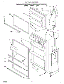 02 - Door parts for Whirlpool Refrigerator 3ET16NKXDW01 from AppliancePartsPros.com