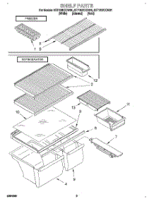 05 - Shelf, Lit / Optional parts for Whirlpool Refrigerator 3ET16NKXDW01 from AppliancePartsPros.com
