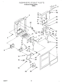 08 - Dispenser Front parts for Whirlpool Refrigerator 3VED27DQEW00 from AppliancePartsPros.com
