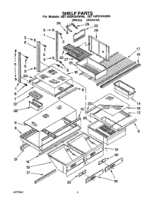 04 - Shelf, Lit / Optional parts for Whirlpool Refrigerator 3ET18DKXAW00 from AppliancePartsPros.com