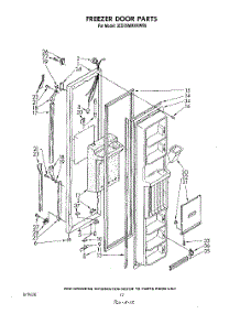 07 - Freezer Door parts for Whirlpool Refrigerator 3ED26MMXRWR0 from AppliancePartsPros.com