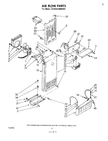 04 - Air Flow parts for Whirlpool Refrigerator 3EHD261MMWR1 from AppliancePartsPros.com