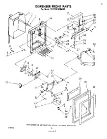 05 - Dispenser Front parts for Whirlpool Refrigerator 3EHD261MMWR1 from AppliancePartsPros.com