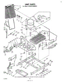 10 - Unit parts for Whirlpool Refrigerator 3EHD261MMWR1 from AppliancePartsPros.com