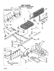 06 - Unit parts for Whirlpool Refrigerator 3ET22DKXYN00 from AppliancePartsPros.com