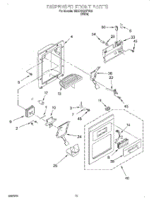 08 - Dispenser Front parts for Whirlpool Refrigerator 3ED27DQXFW00 from AppliancePartsPros.com