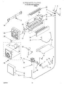 12 - Ice Maker, Lit / Optional parts for Whirlpool Refrigerator 3ED27DQXFW00 from AppliancePartsPros.com