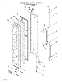 05 - Freezer Door parts for Whirlpool Refrigerator 3XARG496WP02 from AppliancePartsPros.com
