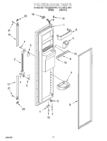 07 - Freezer Door parts for Whirlpool Refrigerator 4YED25DQDN01 from AppliancePartsPros.com