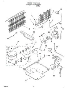 05 - Unit parts for Whirlpool Refrigerator 3VET20DKFW02 from AppliancePartsPros.com