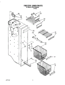 04 - Freezer Liner parts for Whirlpool Refrigerator 3VED27DQAW00 from AppliancePartsPros.com