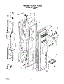 07 - Freezer Door parts for Whirlpool Refrigerator 3VED27DQAW00 from AppliancePartsPros.com