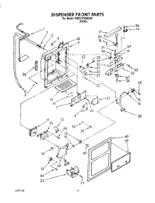 08 - Dispenser Front parts for Whirlpool Refrigerator 3VED27DQAW00 from AppliancePartsPros.com