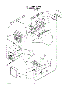 12 - Icemaker, Lit / Optional parts for Whirlpool Refrigerator 3VED27DQAW00 from AppliancePartsPros.com