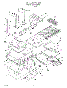 03 - Shelf parts for Whirlpool Refrigerator 3XARG477GF03 from AppliancePartsPros.com