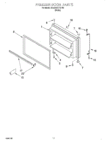 06 - Freezer Door, Lit / Optional parts for Whirlpool Refrigerator 3XARG477GF03 from AppliancePartsPros.com