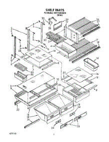 04 - Shelf parts for Whirlpool Refrigerator 3VET21DKAW00 from AppliancePartsPros.com