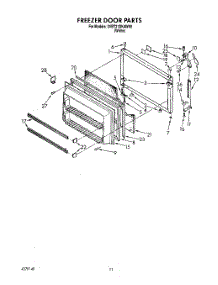 07 - Freezer Door, Lit / Optional parts for Whirlpool Refrigerator 3VET21DKAW00 from AppliancePartsPros.com