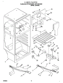 03 - Liner, Lit / Optional parts for Whirlpool Refrigerator 4ET14GKXBW01 from AppliancePartsPros.com